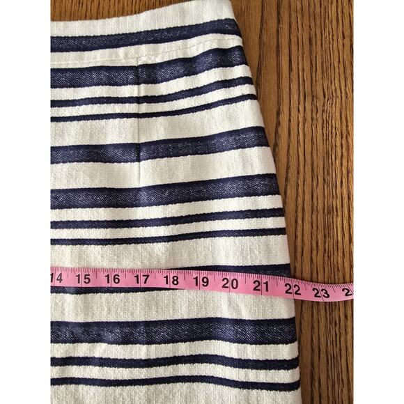 De Collection Blue & White Strip Pencil Skirt W/Grommets - Picture 5 of 8